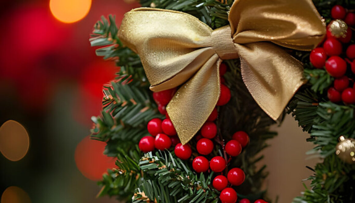 wreath-with-gold-bow-red-berries-it